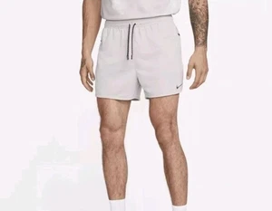 Nike Men's Dri-Fit Stride Running Division 4" Shorts FB6870-012 Light Iron Ore - Picture 1 of 5