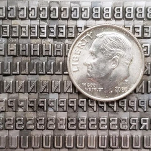 Metall Buchdruck Druck Typ ATF #574 12 Bank Gothic kondensiert leicht C62 6# - Bild 1 von 6