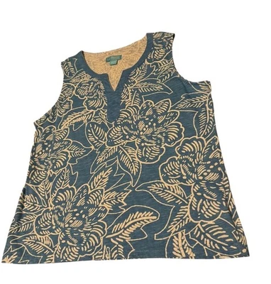 Карибский Joe женщин Майка размер L тропический цветочный без рукавов повседневный - Изображение 1 из 4