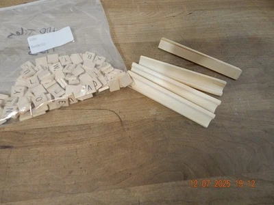 Letras de azulejos de substituição vintage SCRABBLE CONJUNTO COMPLETO DE 100 - 1953  - Imagem 1 de 2