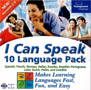 I Can Speak 10 Language Pack Pc New XP Spanish French German Italian Swedish - Picture 1 of 2