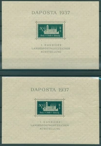DANZIG 1937 Bl.1a+b postfrisch (923296) - Picture 1 of 1