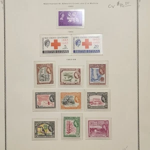 British Guiana Mint on album page - CV $96.35 - Lot #10741 - Picture 1 of 1