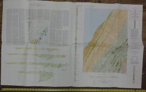 Geologic Quadrangle Maps of the United States Bedrock of Ahmeek MI 1953 50"x30" - Picture 1 of 11