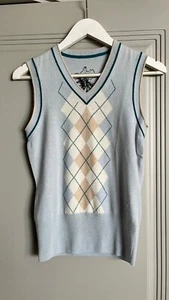 GOLFINO Women's Golf Knit Argyle Vest Size 36 S - Picture 1 of 9