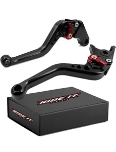 RIDE IT FOREVER Short Brake Clutch Levers CBR250/300/400/500 GROM Black 14-19 - Foto 1 di 7