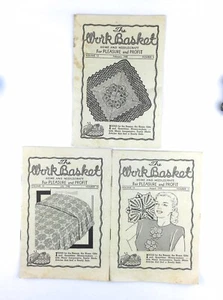 Lot Work Basket Sewing Crafts Booklet Pamphlet Magazine Vol 13 Feb July Aug 1948 - Imagen 1 de 5