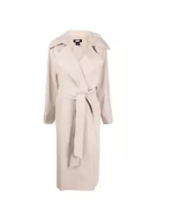 DKNY Women's Oversized Belted Trench Coat , Long Sleeve , Sand Beige Size Large - Picture 1 of 6