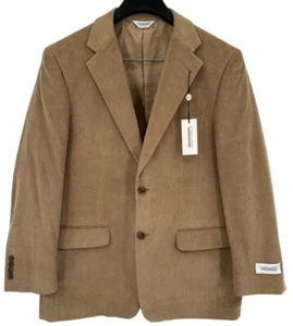 Joseph & Feiss 42R Corduroy Sport Coat Blazer Cotton Two Button Casual Tan Brown - Picture 1 of 7