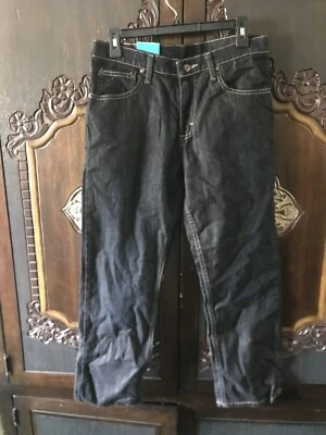 Pantalones de mezclilla negros de pierna recta husky talla 16 Lee para niños Foto 1 de 4