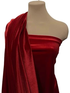 VELVET  STRETCH VENETIAN  RED  BTY.. 58" WIDE.. FORMAL, COSPLAY, COSTUME 4 WAY - Picture 1 of 1
