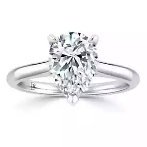 Certified 3 Carat G VS Diamond Engagement Ring Lab Grown 18K IGI/GIA - Picture 1 of 8
