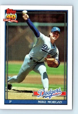 1991 Topps Mike Morgan Los Angeles Dodgers #631 - Image 1 of 2