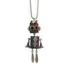 Handmade Steams Robot Pendant Necklace Adjustable Length Clavicle Chain
