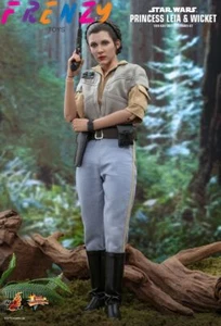 New Hot Toys 1/6 MMS551 Star Wars Return of the Jedi Princess Leia & Wicket Set - Picture 1 of 22