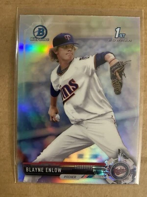 2017 Bowman Chrome Draft Refractors #BDC63 Blayne Enlow Minnesota Twins - Image 1 of 2