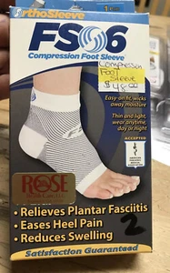 OrthoSleeve FS6 Compression Foot Sleeve (One Pair) for Plantar Fasciitis, Size M - Picture 1 of 4