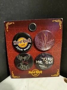 NUEVO HARD ROCK CAFE FOUR WINDS CASINO PAQUETE DE 4 BOTONES PINBACK UBICACIÓN CERRADA - Imagen 1 de 3