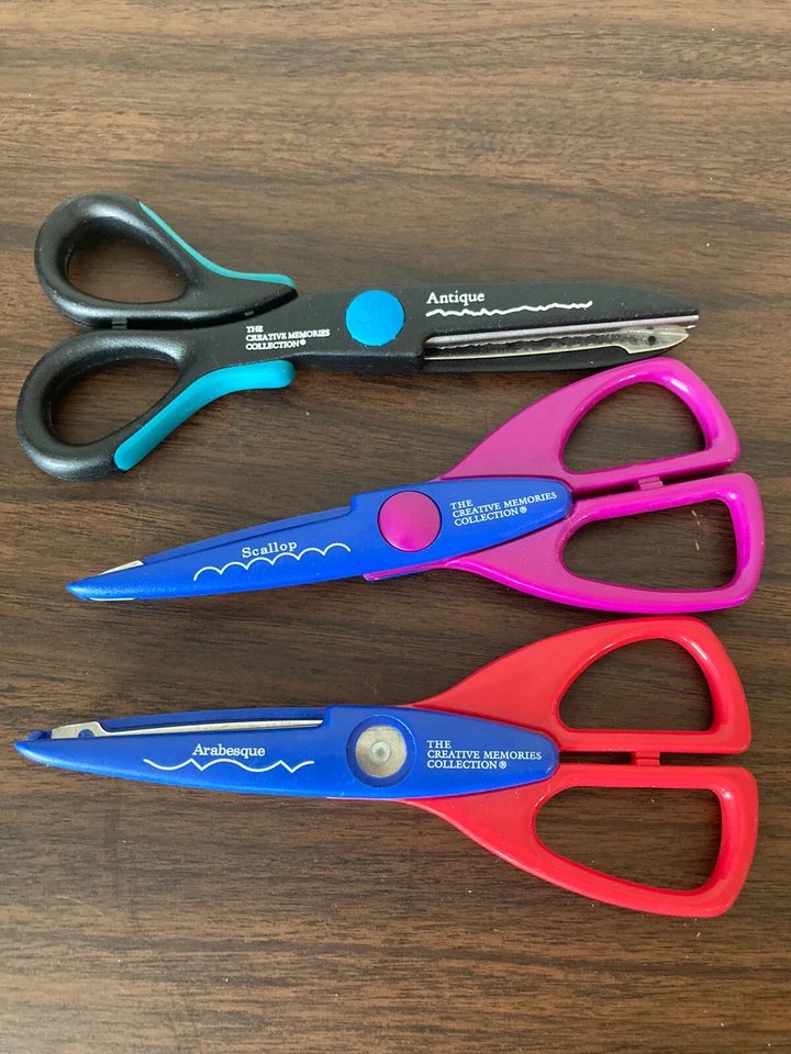 Lot of 3 Creative Memories scissors Scallop Antique Arabesque Decorative - Image 1 of 1