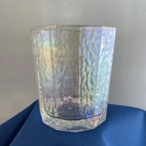 Vintage Federal Glass Carnival Juice Glass Tumblers (Iridescent Moonglow) 3” - Picture 1 of 5