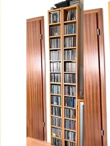 Ikea CD DVD Regal Billy braun-rot / Buche, 202 cm hoch - Bild 1 von 2