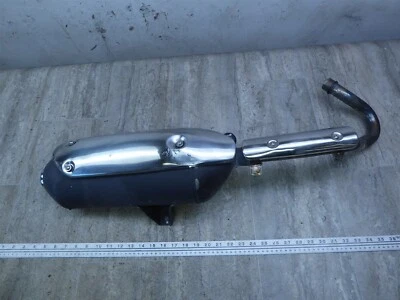 Aprilia Scarabeo 200 S581-2 2008) silenciador de cabezal de escape con protectores térmicos cromados Foto 1 de 4