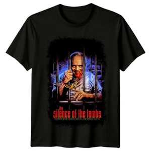 Das Schweigen der Lämmer (1992) Filmplakat inspiriert T-Shirt Retro 80er Tee - Bild 1 von 17