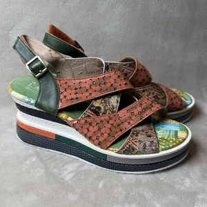 Spring Step L'artiste Wedge Back Sandals Womens EUR 40 Platform - Picture 1 of 9