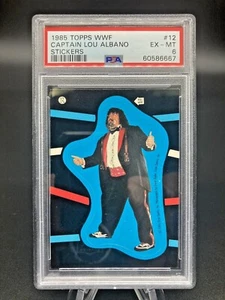 1985 Topps WWF Stickers Captain Lou Albano #12 * PSA 6 EX-MT * WWE HOF Manager - Picture 1 of 2