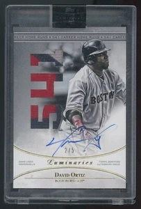 David ORTIZ 2017 Topps Luminaries On Card AUTO Patch /5 Red Sox HOF 541 HR - Picture 1 of 2