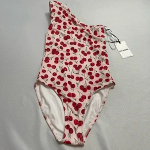 NWT Beth Richards Revolve Naomi Cherry One Piece One Shoulder Bathing Suit Small - Picture 1 of 11