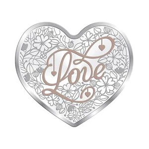 Heart Shape Wedding Anniversary Silver Gift Coin / Happy Anniversary Gift Coin - Picture 1 of 2