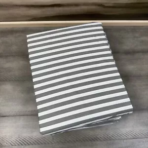 west elm Cotton Classic Gray Stripe 4-pcs. Sheet Set King Gray White NWOT - Picture 1 of 5