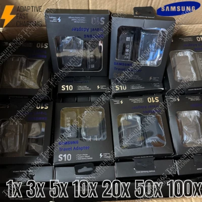 Bulk Lot For Samsung GalaxyS10 S9 S8 Adaptive Fast Wall Charger USB Type C Cable - Image 1 of 4