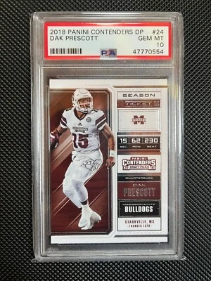 2018 Panini Contenders DP Dak Prescott PSA 10 - Image 1 of 3