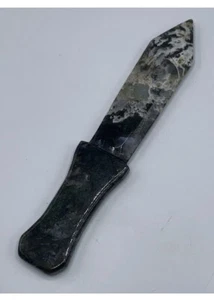 Moss Agate Stone Dagger 10” Rock Dagger Mineral Healing Crystal - Picture 1 of 20