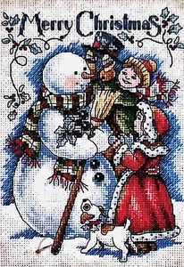 DIMENSIONS Gold Collection Petites VINTAGE MERRY CHRISTMAS Counted Cross Stitch - Picture 1 of 7