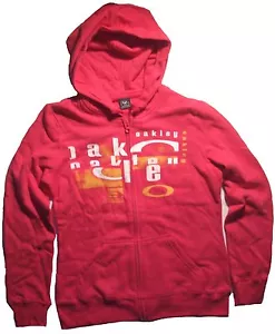 Women's Oakley Carny Fleece Hoodie Jacket Lightweight Lava Pink Size XS S M XL - Picture 1 of 1