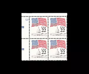 USA 1985 FLAG OVER CAPITOL BUILDING #2114 PLATE BLOCK MNH TL - Picture 1 of 1