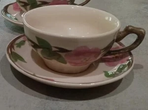 Vintage Mid Century Franciscan Desert Rose Pattern  Set  Cup Saucer Excellent  - Picture 1 of 8