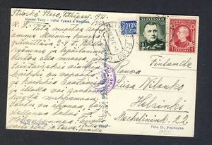 Slovakia 1941 postcard to Finland - Picture 1 of 1