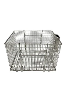 Cesta abierta Quality Industries, acero inoxidable, dos ganchos laterales, 333x245x225 mm - Imagen 1 de 4