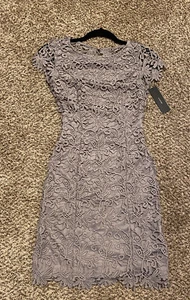 NEU LULUS KLEID HIDDEN TALENT RÜCKENFREI SPITZE MINI GRAU GR. XS - Bild 1 von 7