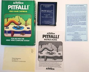 Pitfall (1982) Blue Label with Box, Manual, Instruction + Atari 2600 Activision - Picture 1 of 5