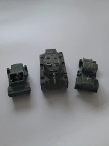 Vintage Druckguss Armee Fahrzeuge x 3 - Bild 1 von 16