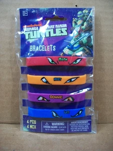 Pulseras Tortugas Ninja Adolescentes Mutantes ~ Sin cordones ~ Juego de 4 - Imagen 1 de 5