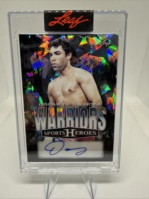 2025 Leaf Sports Heroes OSCAR DE LA HOYA Auto CRYSTAL ICE #6/25 - Image 1 of 4