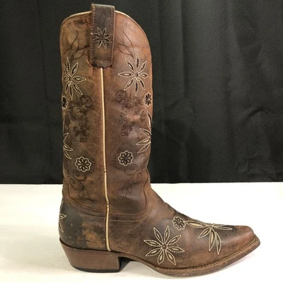 Botas Shyanne Mujer 6B Marrón Margarita Floral Vaquera Western Country Chic BBW11 Foto 1 de 4