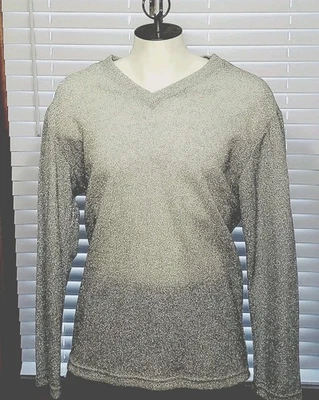 Camisa Vintage Internacional Hombre Plata Club Baile Espejo Lentejuelas Talla XL 90s  Foto 1 de 4