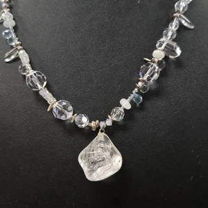 Collar De Colección Joshua Benbassat JBB Firmado Cuentas Cistal Transparente con Cierre Esterlina - Imagen 1 de 12